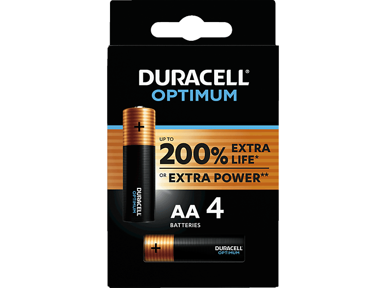 DURACELL 137486 AA Batterie, Alkaline, 1.5 Volt 4 Stück
