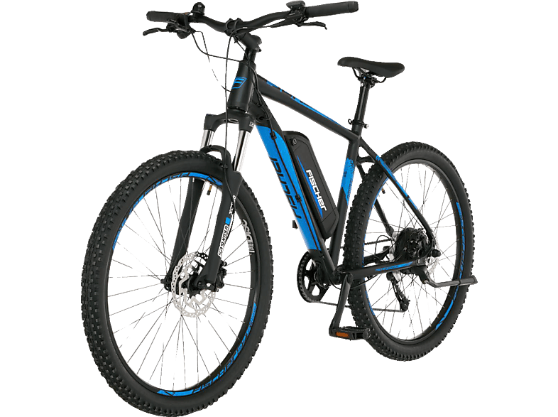 FISCHER MONTIS 2.1 Mountainbike (Laufradgröße: 27,5 Zoll, Herren-Rad, 422 Wh, Schwarz matt/Blau)