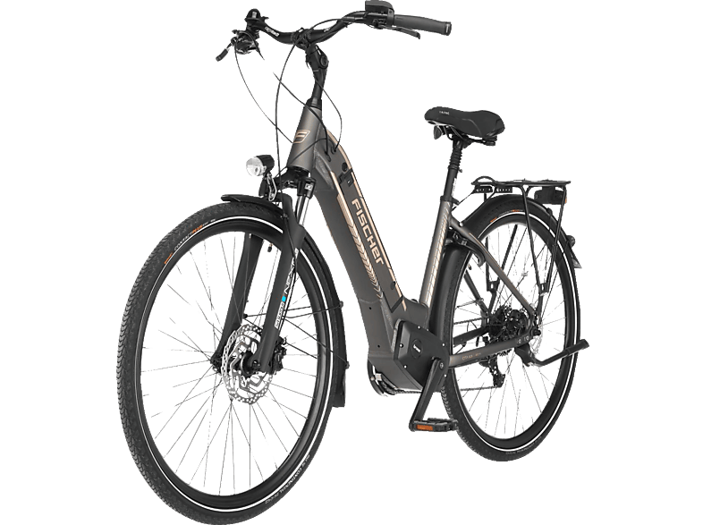 FISCHER CITA 6.0i Citybike (Laufradgröße: 28 Zoll, Damen-Rad, 504 Wh, platingrau matt)