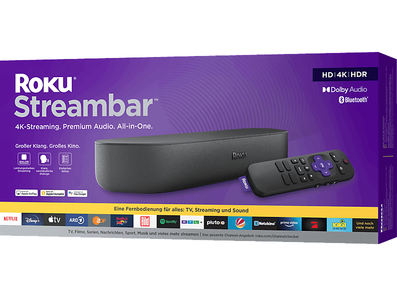 ROKU Streambar™ Media Player, Schwarz