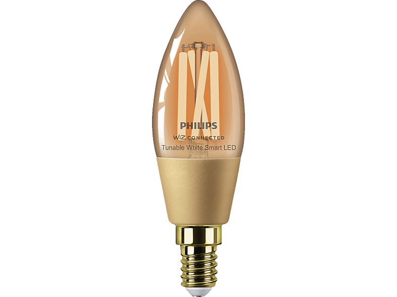PHILIPS Smart LED 25W Kerzenform Filament Amber (TW) Einzelpack Glübirne 2000-5000 Kelvin