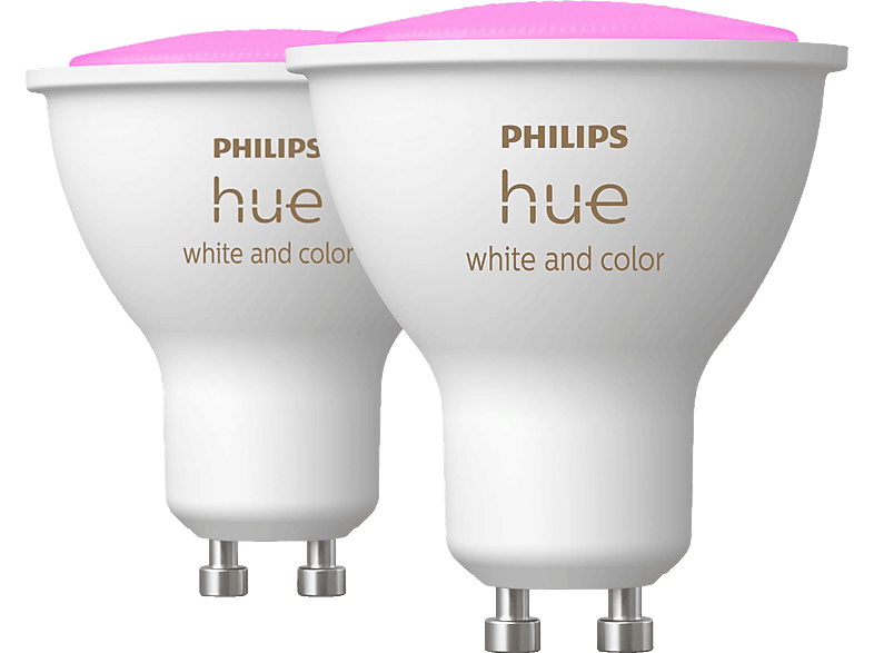 PHILIPS Hue White & Col. Amb. GU10 Doppelpack LED Lampe Mehrfarbig