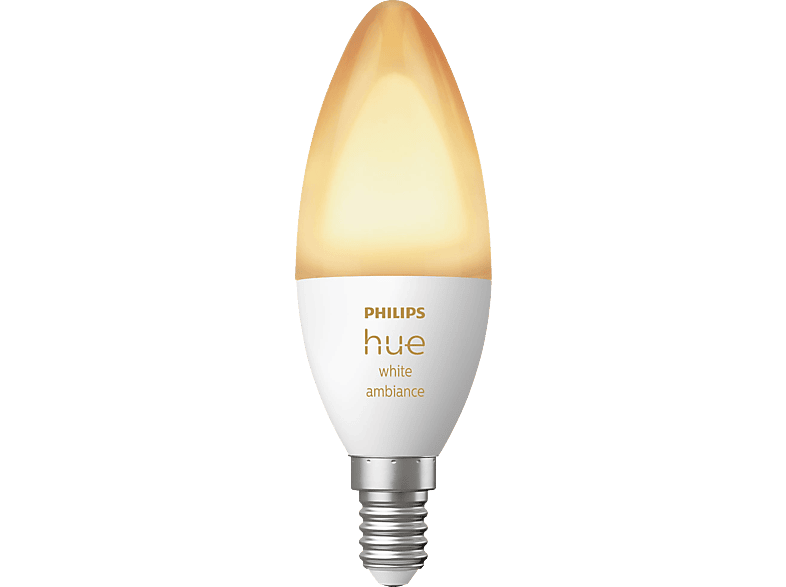 PHILIPS Hue White Amb. E14 Kerze Einzelpack 470 LED Lampe Warmweiß bis Kaltweiß