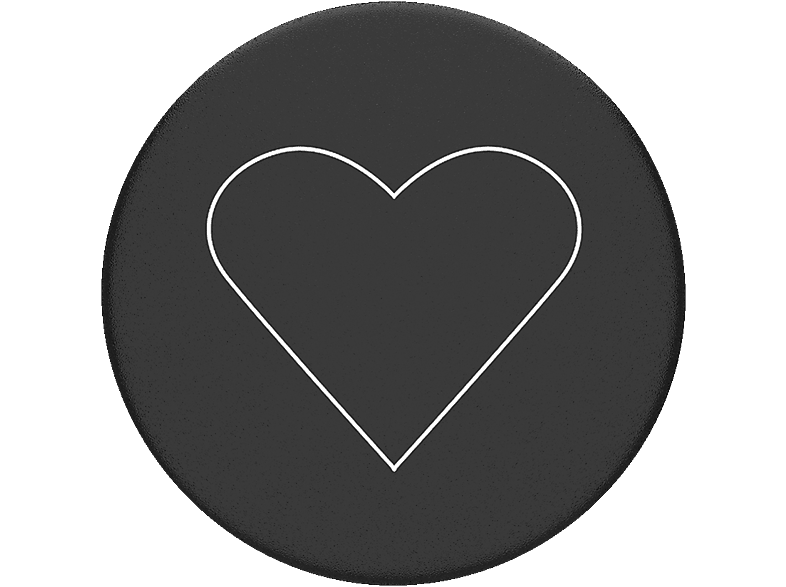 POPSOCKETS PopGrip White Heart Black Handyhalterung, Mehrfarbig