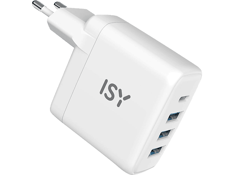 ISY IWC-4045 USB-C Power Delivery, Schnellladegerät Universal 45 Watt, Weiß