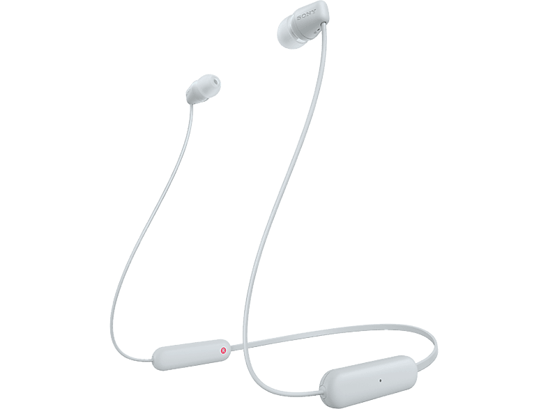 SONY WI-C100, In-ear Kopfhörer Bluetooth Weiß