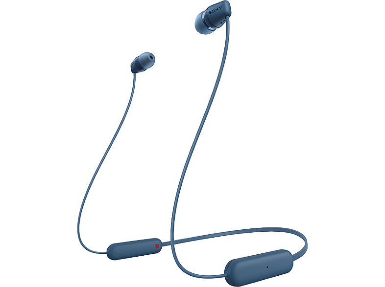 SONY WI-C100, In-ear Kopfhörer Bluetooth Blau