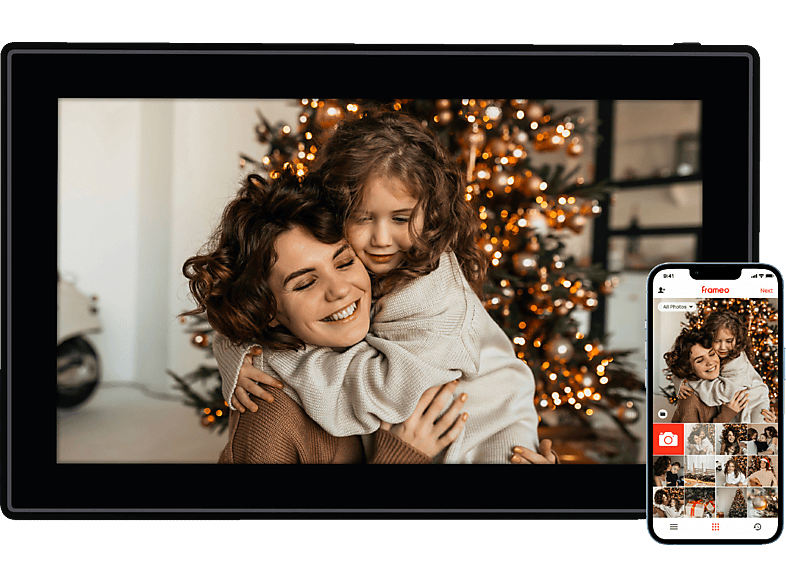 ROLLEI Smart Frame WiFi 150 mit App-Funktion Digitaler Bilderrahmen, 39,5 cm, 1920 x 1080p, Schwarz