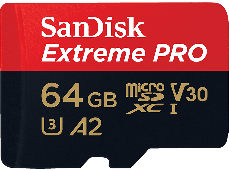 SANDISK Extreme PRO® UHS-I, Micro-SDXC Speicherkarte, 64 GB, 200 MB/s