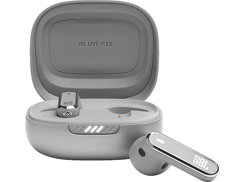 JBL Live Flex True Wireless, In-ear Kopfhörer Bluetooth Silber