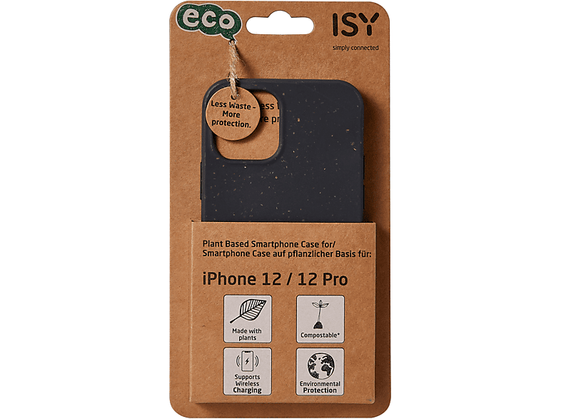 ISY ISC-6013, BioCase, Backcover, Apple, iPhone 12 / Pro, Schwarz