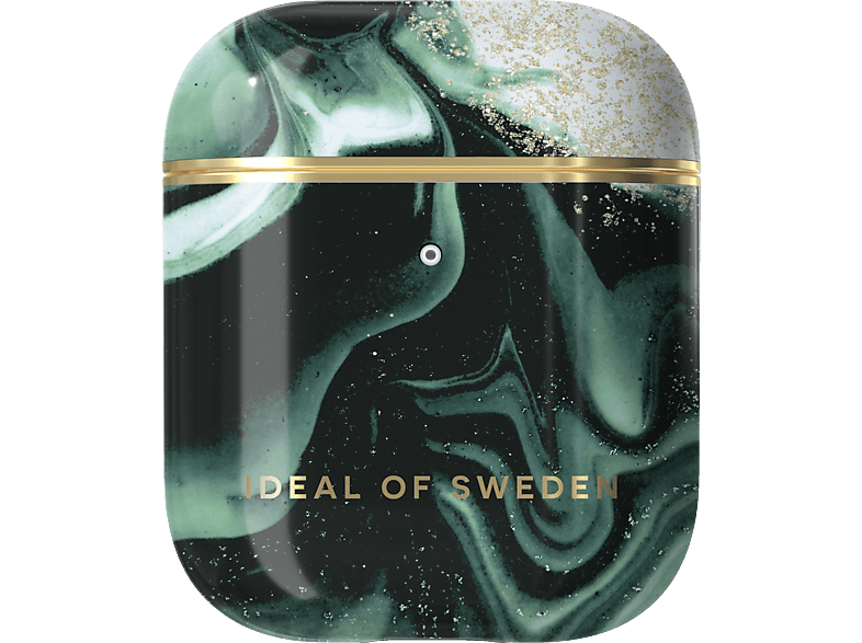 IDEAL OF SWEDEN IDFAPCAW21-320 Airpods Case Gen 1/2 Golden Olive Marble Schutzhülle,