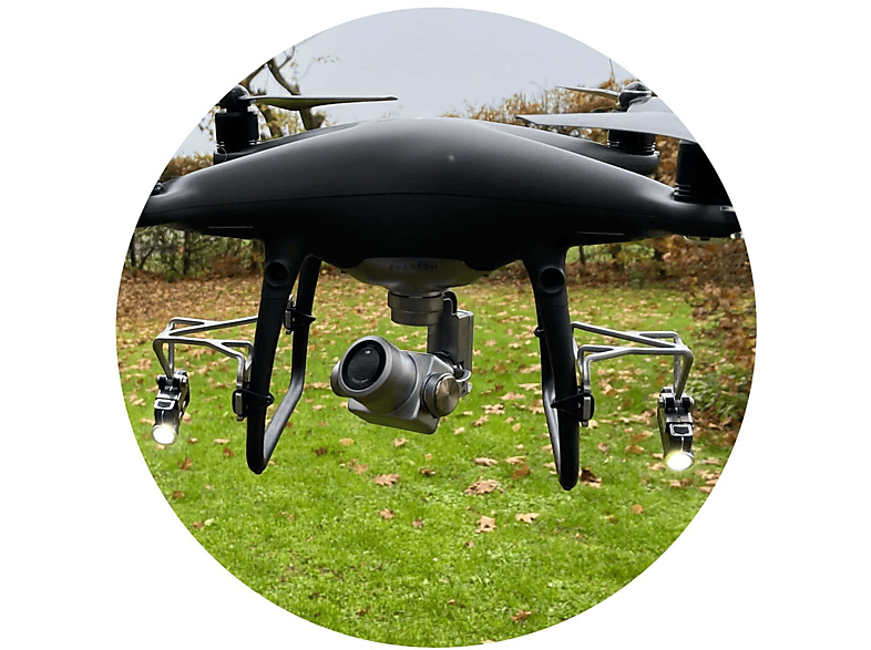 ROBOTERWERK MONA 500 Dual, für DJI Phantom P4 Drohnen Beleuchtungssystem, Schwarz