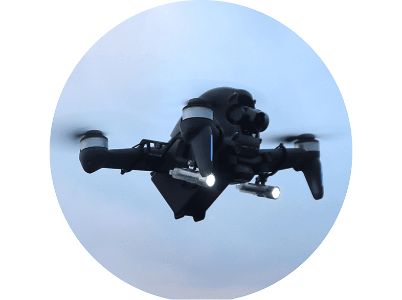 ROBOTERWERK Roboterwerk SELFIE 300 Dual, für DJI FPV Drohnen Beleuchtungssystem, Transparent/Schwarz