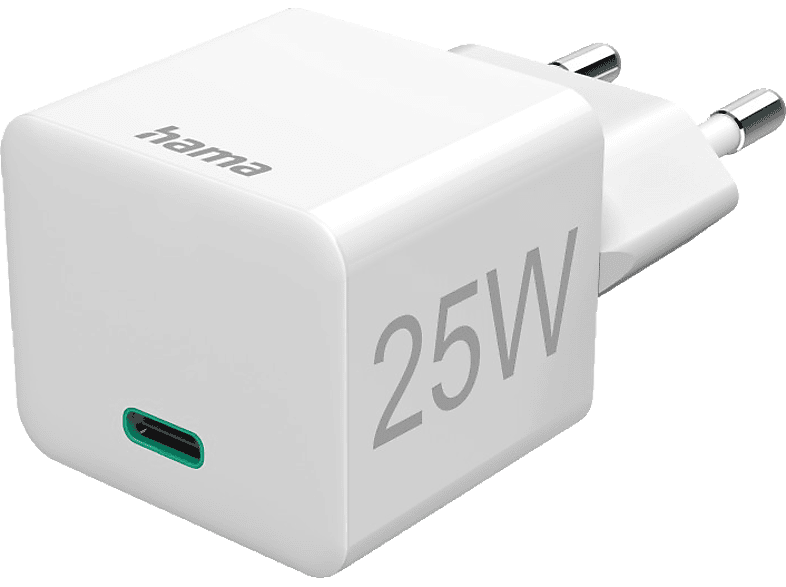 HAMA USB-C, PD / Qualcomm® Mini-Ladegerät Universal 25 Watt, Weiß