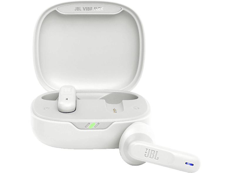 JBL Vibe Flex True Wireless, iOS & Android kompatibel, Deep Bass Sound, In-ear Kopfhörer Bluetooth White