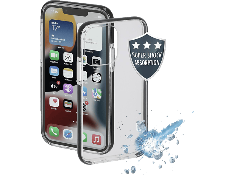 HAMA Protector, Backcover, Apple, iPhone 14 Pro, Schwarz/Transparent