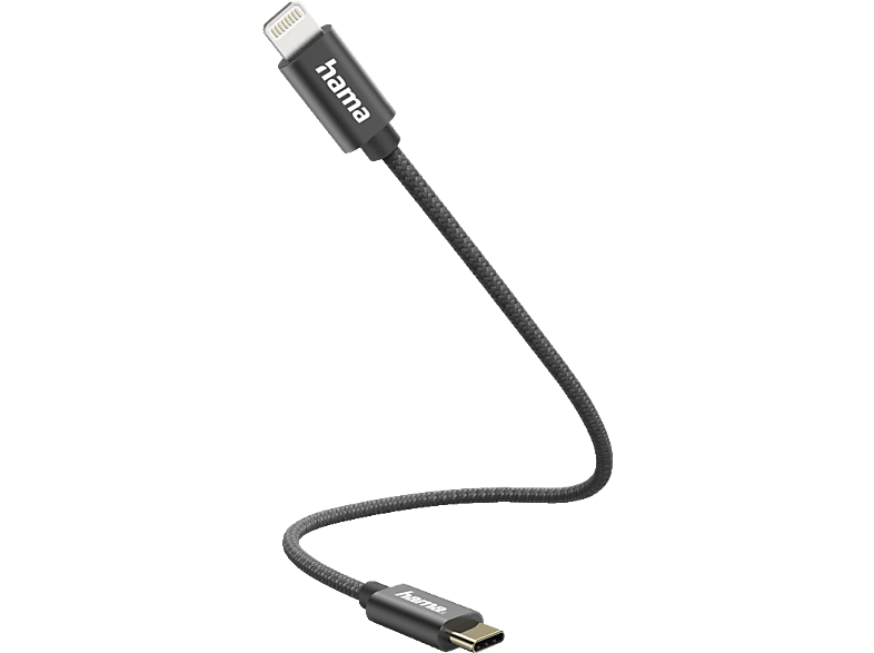 HAMA Lightning auf USB-C, Ladekabel, 0,2 m, Schwarz