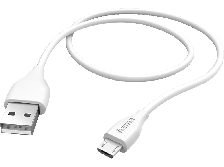 HAMA USB-A auf Micro-USB, Ladekabel, 1,5 m, Weiß