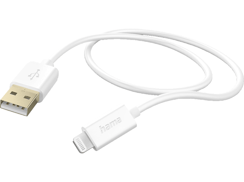 HAMA USB-A auf Lightning, Ladekabel, 1,5 m, Weiß