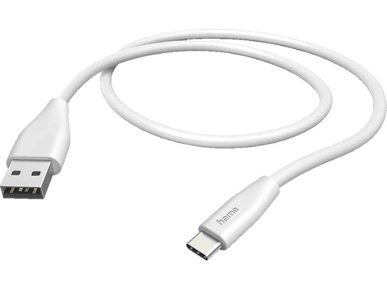 HAMA USB-A auf USB-C 1.5 m Ladekabel Universal, Weiß
