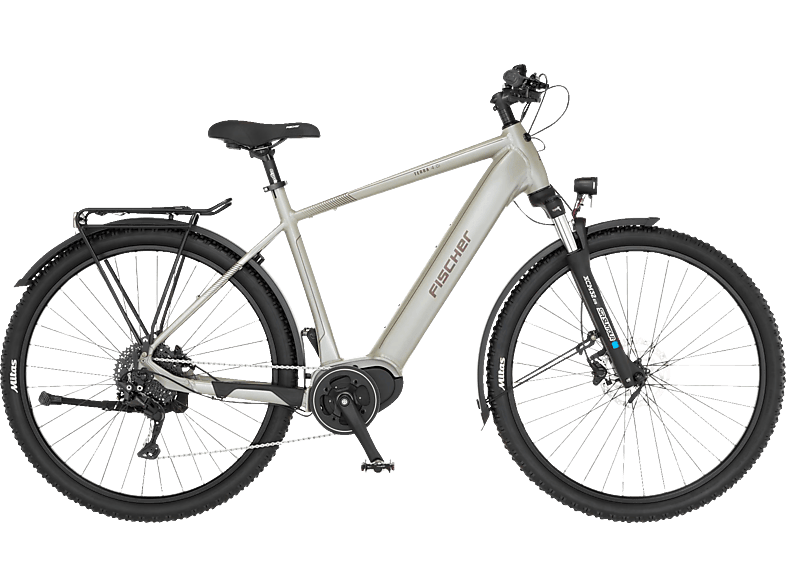 FISCHER Terra 4.0I All Terrain Bike (ATB) (Laufradgröße: 29 Zoll, Rahmenhöhe: 55 cm, Herren-Rad, 630 Wh, Greige)