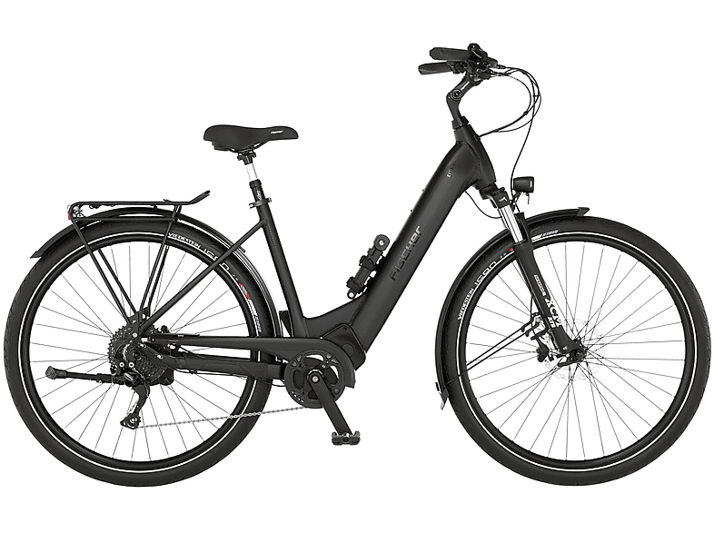FISCHER Cita 8.0I Citybike (Laufradgröße: 28 Zoll, Rahmenhöhe: 50 cm, Damen-Rad, 711 Wh, Schwarz matt)