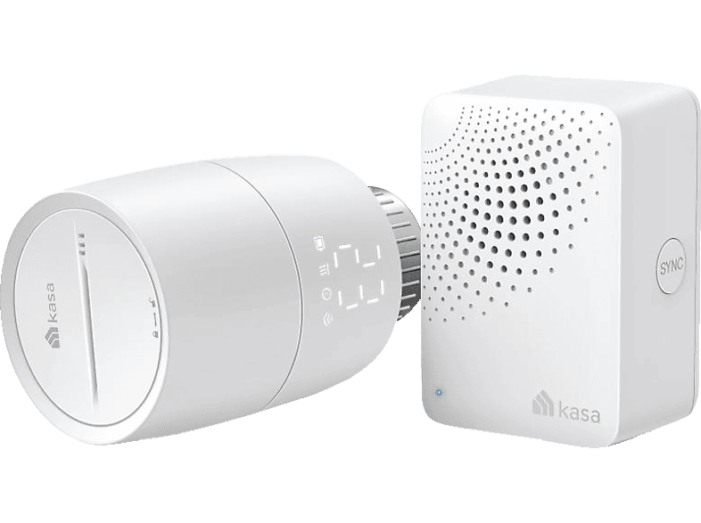 TP-LINK Kasa KE100 Smart Thermostatisches Heizkörperventil Starter Kit, Weiß