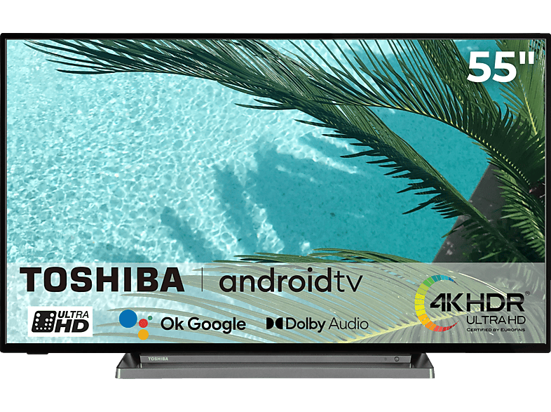 TOSHIBA 55UA3D63DG DLED TV (Flat, 55 Zoll / 139 cm, UHD 4K, SMART TV, Android TV)