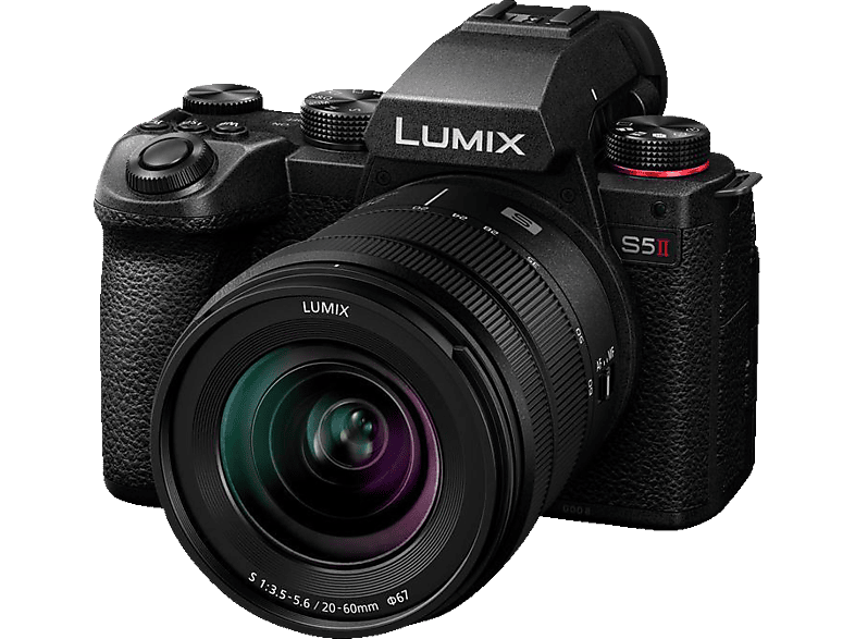 PANASONIC LUMIX S5II Kit Hybrid-Systemkamera mit Objektiv 20-60 mm, 7,6 cm Display Touchscreen