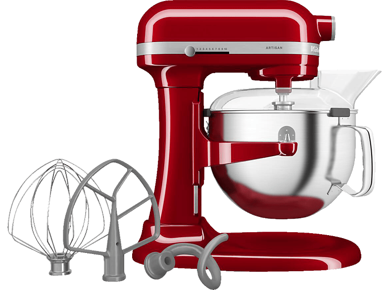 KITCHENAID 5KSM60SPXEER Küchenmaschine Empire Rot (Rührschüsselkapazität: 5,6 l, 375 Watt)