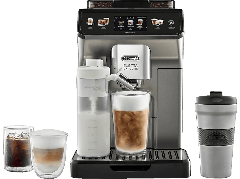 DELONGHI Eletta Explore Cold Brew ECAM450.86.T Kaffeevollautomat Titan