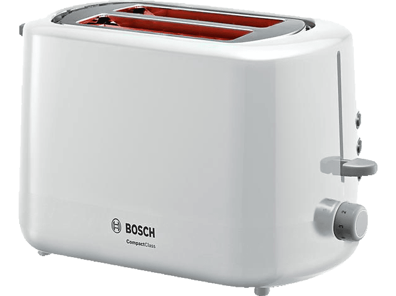 BOSCH TAT3A111 Toaster Weiß (800 Watt, Schlitze: 2)