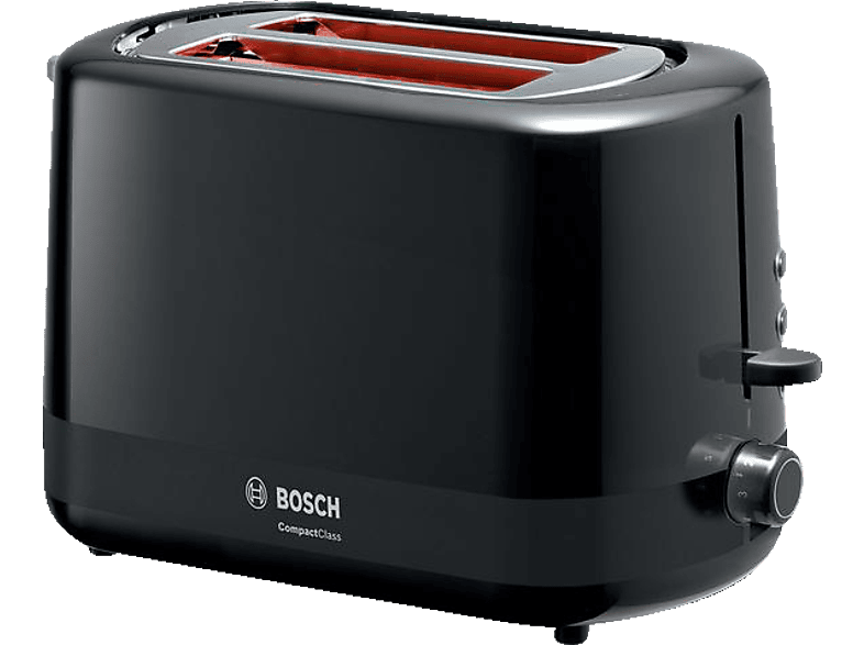 BOSCH TAT3A113 Toaster Schwarz (800 Watt, Schlitze: 2)