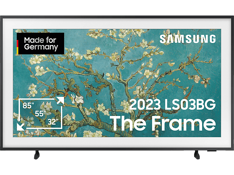 SAMSUNG GQ43LS03BGU The Frame QLED TV (Flat, 43 Zoll / 108 cm, UHD 4K, SMART TV, Tizen)