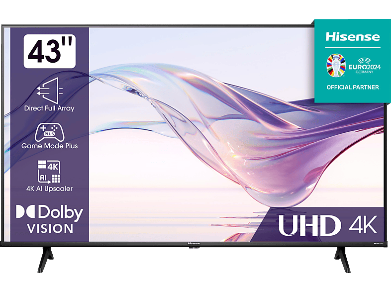 HISENSE 43A6K 4K UHD Smart TV LED (Flat, 43 Zoll / 108 cm, 4K, SMART TV, VIDAA U6)