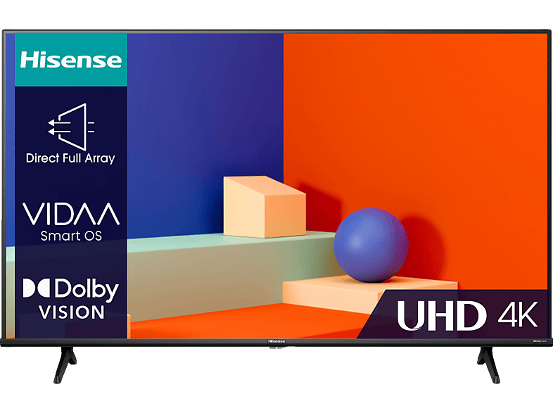 HISENSE 50A6K LED TV (Flat, 50 Zoll / 127 cm, UHD 4K, SMART TV, VIDAA U6)