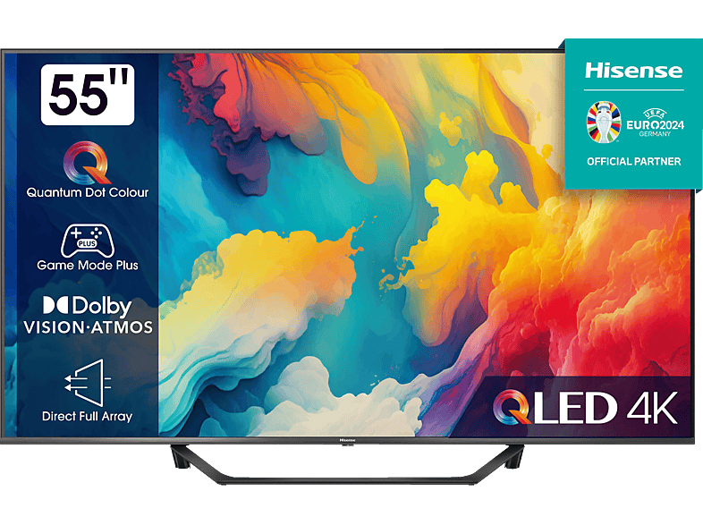 HISENSE 55A7KQ QLED TV (Flat, 55 Zoll / 139 cm, UHD 4K, SMART TV, VIDAA)