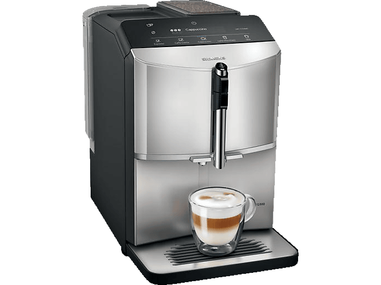 SIEMENS TF303E07 EQ300 Kaffeevollautomat Inox silver metallic/Schwarz
