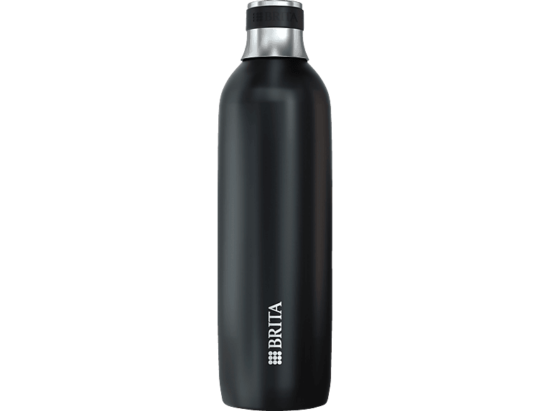 BRITA sodaTRIO Edelstahlflasche groß/schwarz Sprudlerflaschen
