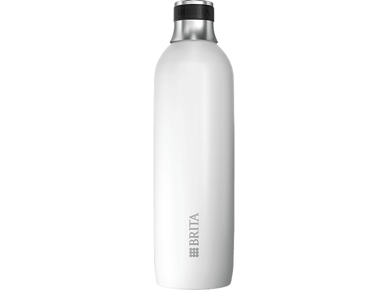 BRITA sodaTRIO Edelstahlflasche, groß/weiß Sprudlerflaschen