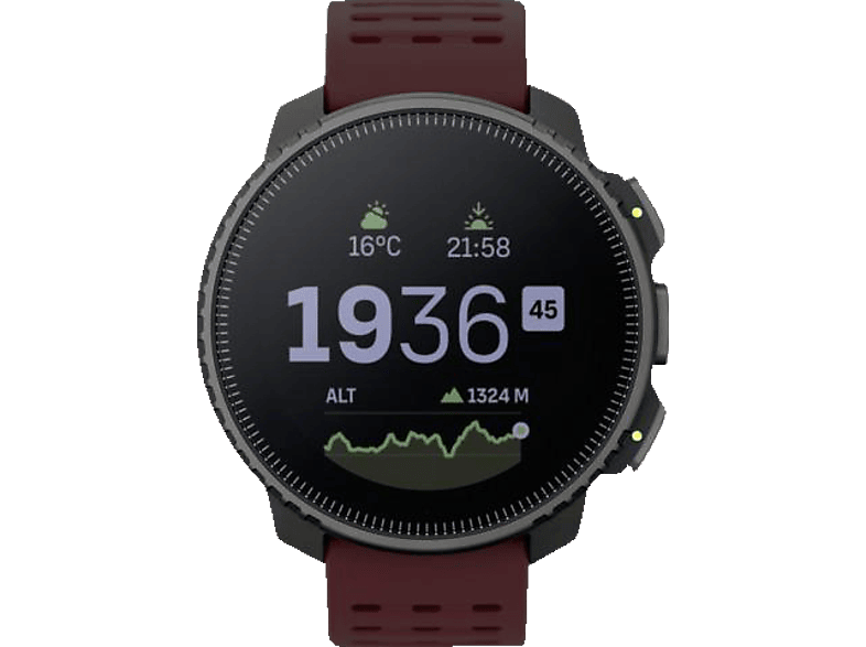 SUUNTO Vertical Smartwatch Glasfaserverstärktes Polyamid Silikon, Einheitsgröße, Black Ruby