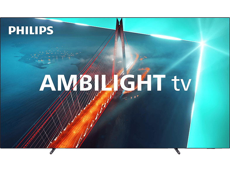 PHILIPS 48OLED708/12 4K OLED Ambilight TV (Flat, 48 Zoll / 121 cm, 4K, SMART TV, Ambilight, GoogleTV 12)