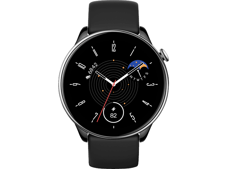 AMAZFIT GTR Mini Smartwatch Edelstahl Silikon, 20 mm, Midnight Black