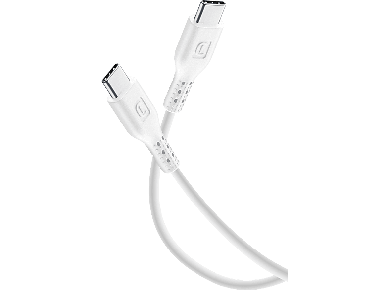 CELLULAR LINE Power Cable USB-C auf USB-C, Datenkabel/Ladekabel, 2 m, Weiß