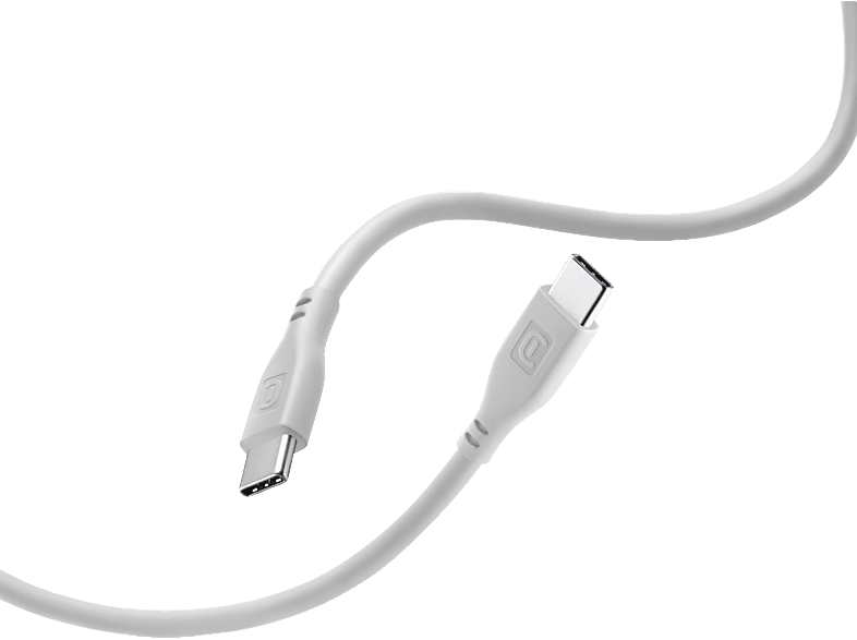 CELLULAR LINE Softtouch USB-C auf USB-C, Ladekabel, 1,2 m, Grau