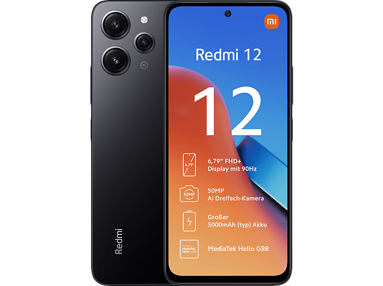 XIAOMI Redmi 12 128 GB Midnight Black Dual SIM