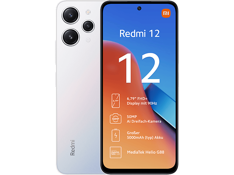 XIAOMI Redmi 12 128 GB Polar Silver Dual SIM