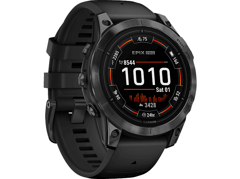 GARMIN EPIX PRO GEN 2 (47MM) Smartwatch Silikon, 125-208 mm, Schwarz/Schiefergrau