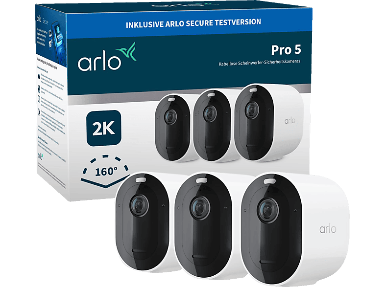 ARLO Pro 5 Spotlight 3er Set, Überwachungskamera